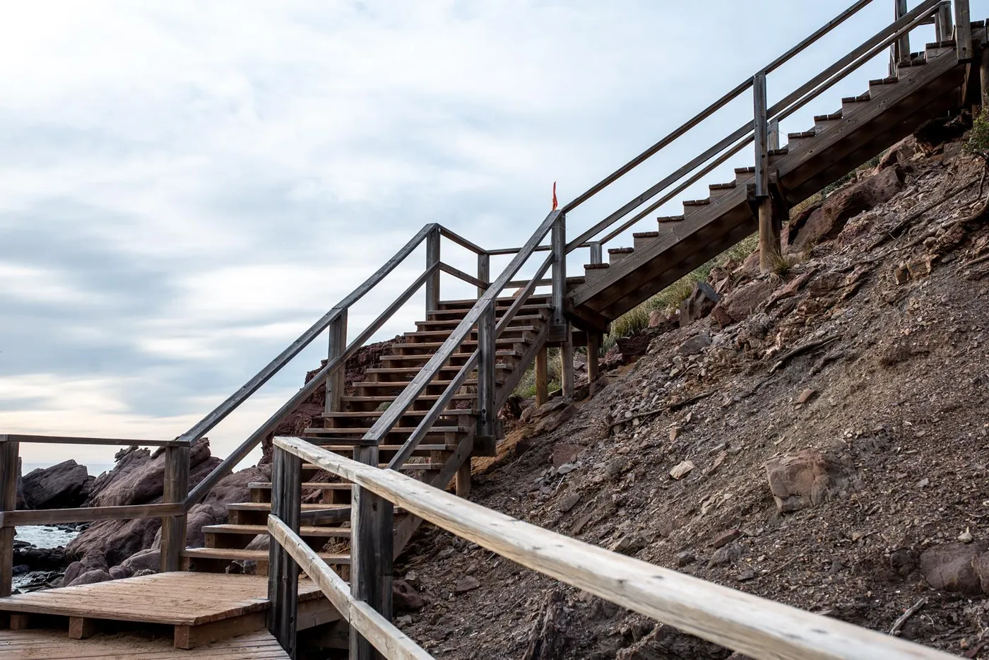 Escalones de madera