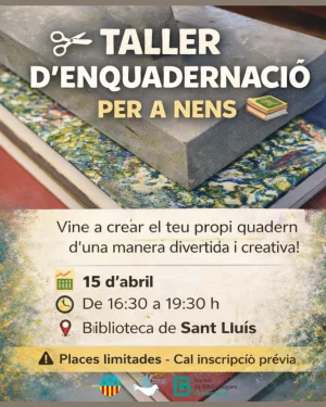 Taller de encuadernación, para niños