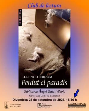 Club de lectura on comentarem "Perdut el paradís" de Cees Nooteboom.