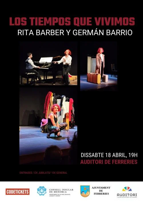 Espectacle Musical 'Los tiempos que vivimos' de Rita Barber.