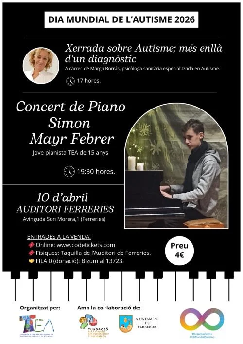 Xerrada i Concert benèfic de piano: Dia mundial de l'Autisme.