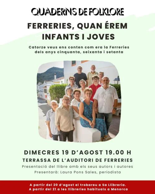 Presentació llibre 'Ferreries, quan érem infants i joves' de Josep Portella.