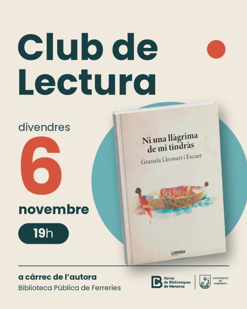 Club de Lectura: "Ni una llàgrima de mi tindràs"