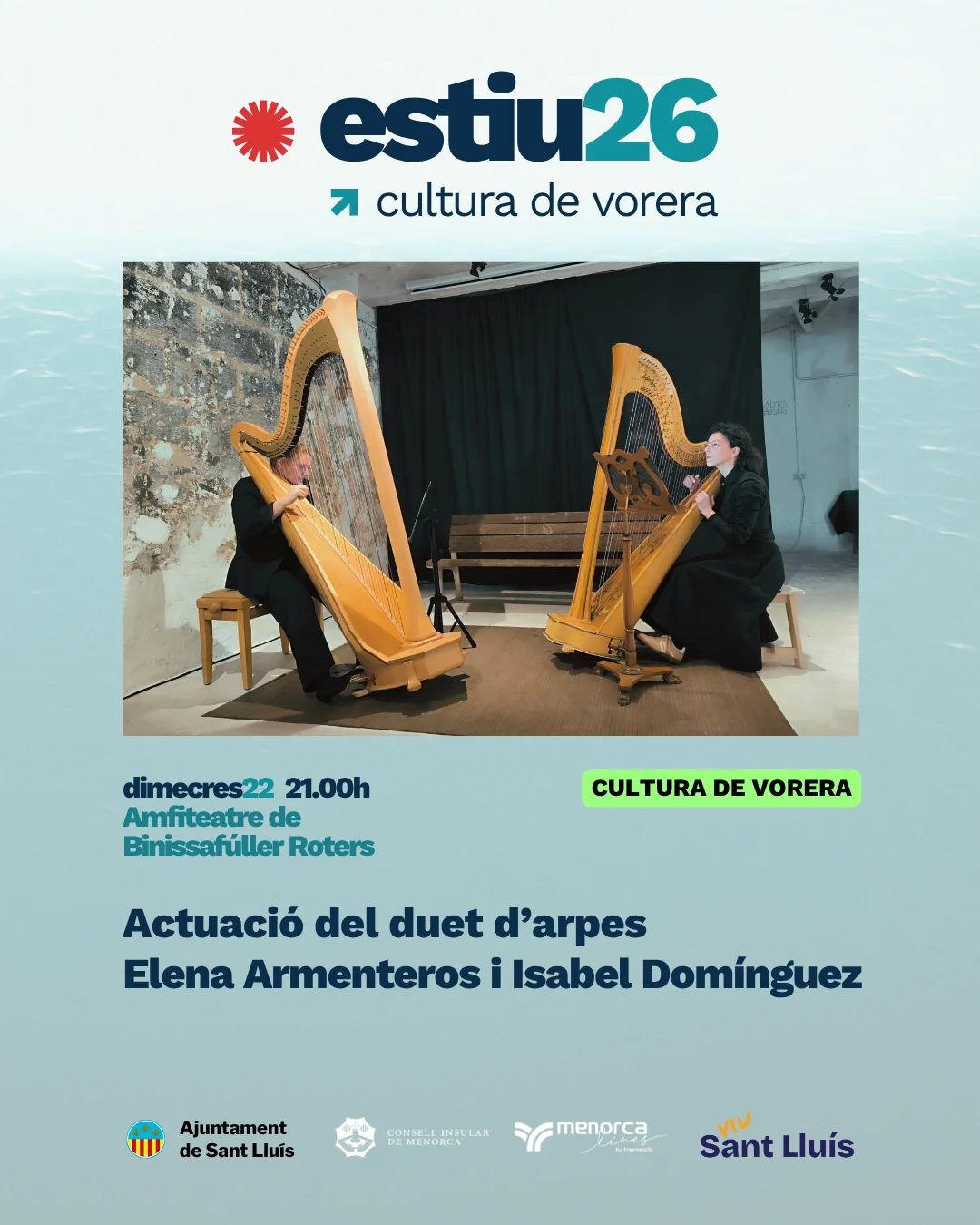 Concert: duet d'arpes Elena Armenteros i Isabel Domínguez