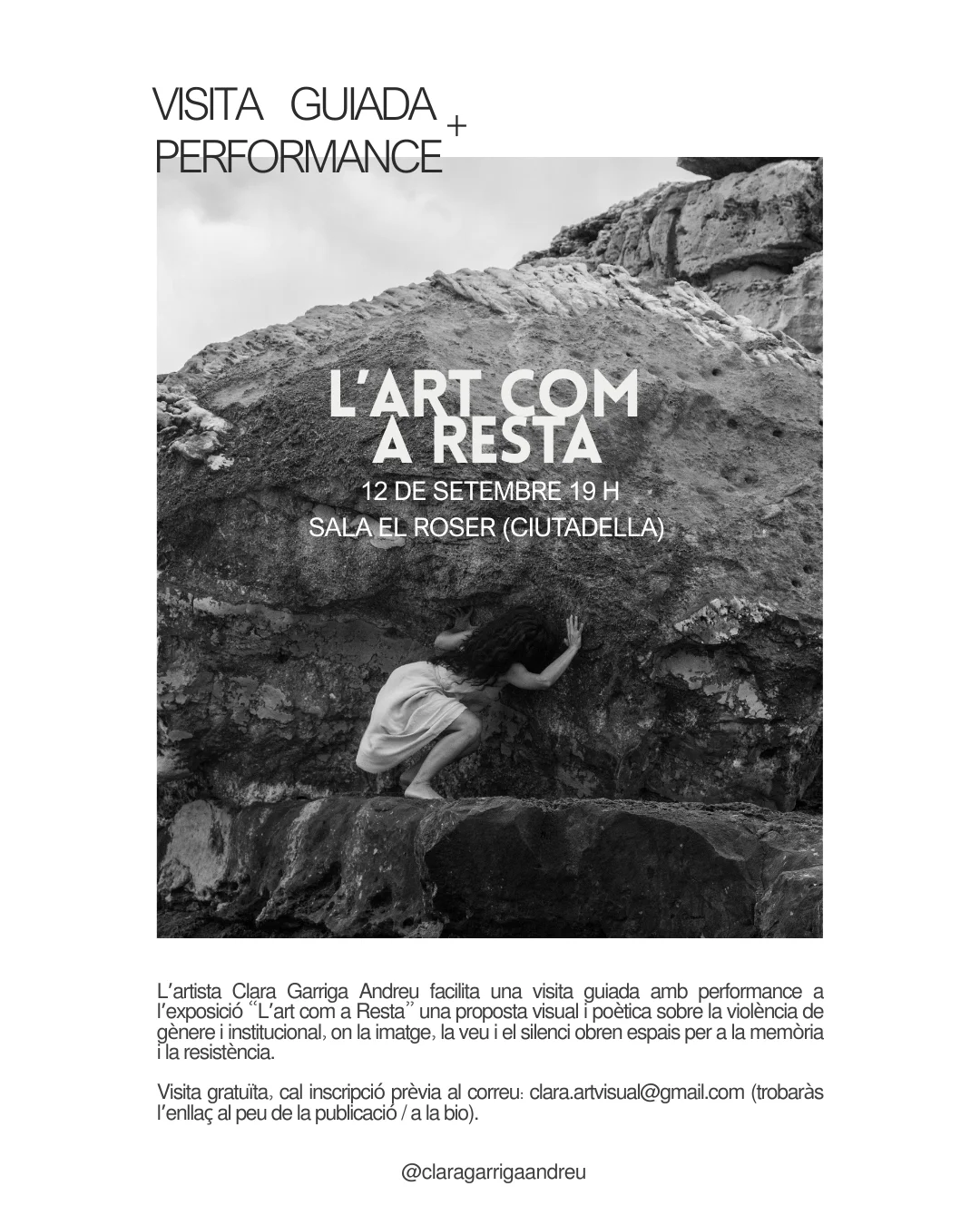Visita guiada + performance expo 'L'art com a Resta'