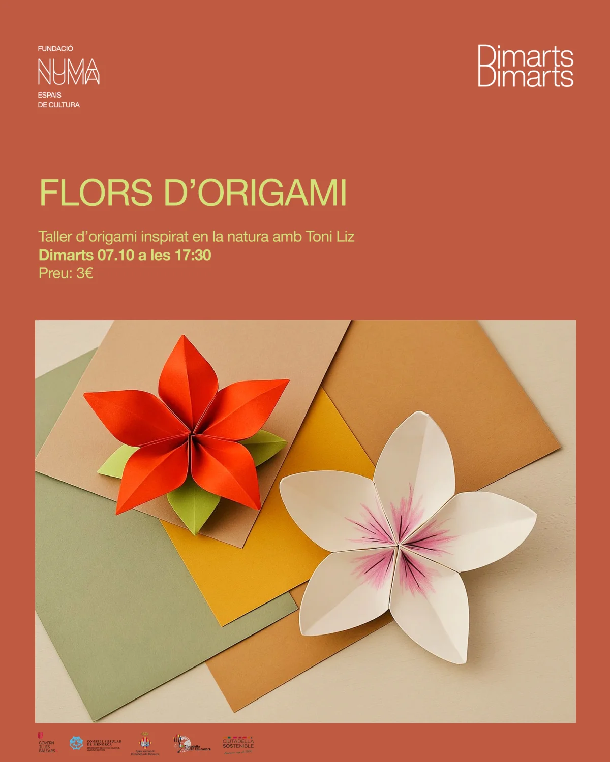 Taller: 'Flors d’origami amb Toni Liz'