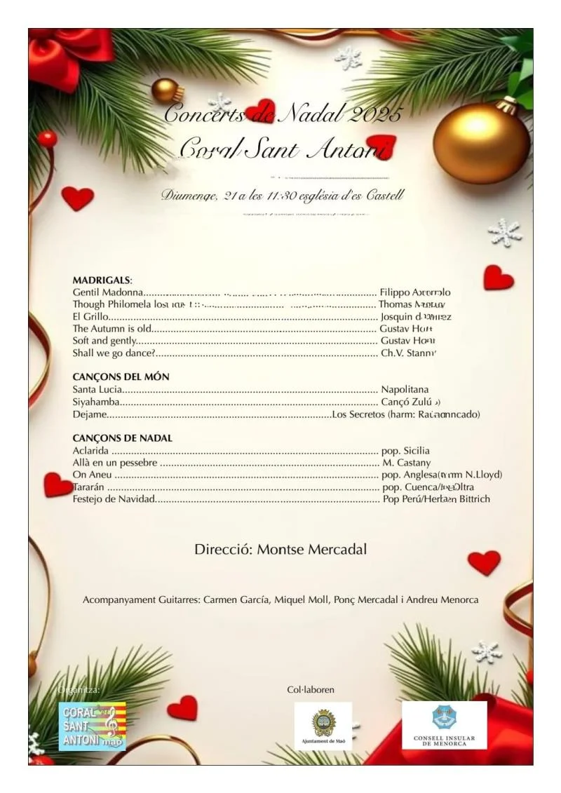 Concert de Nadal 2025, amb la coral Sant Antoni