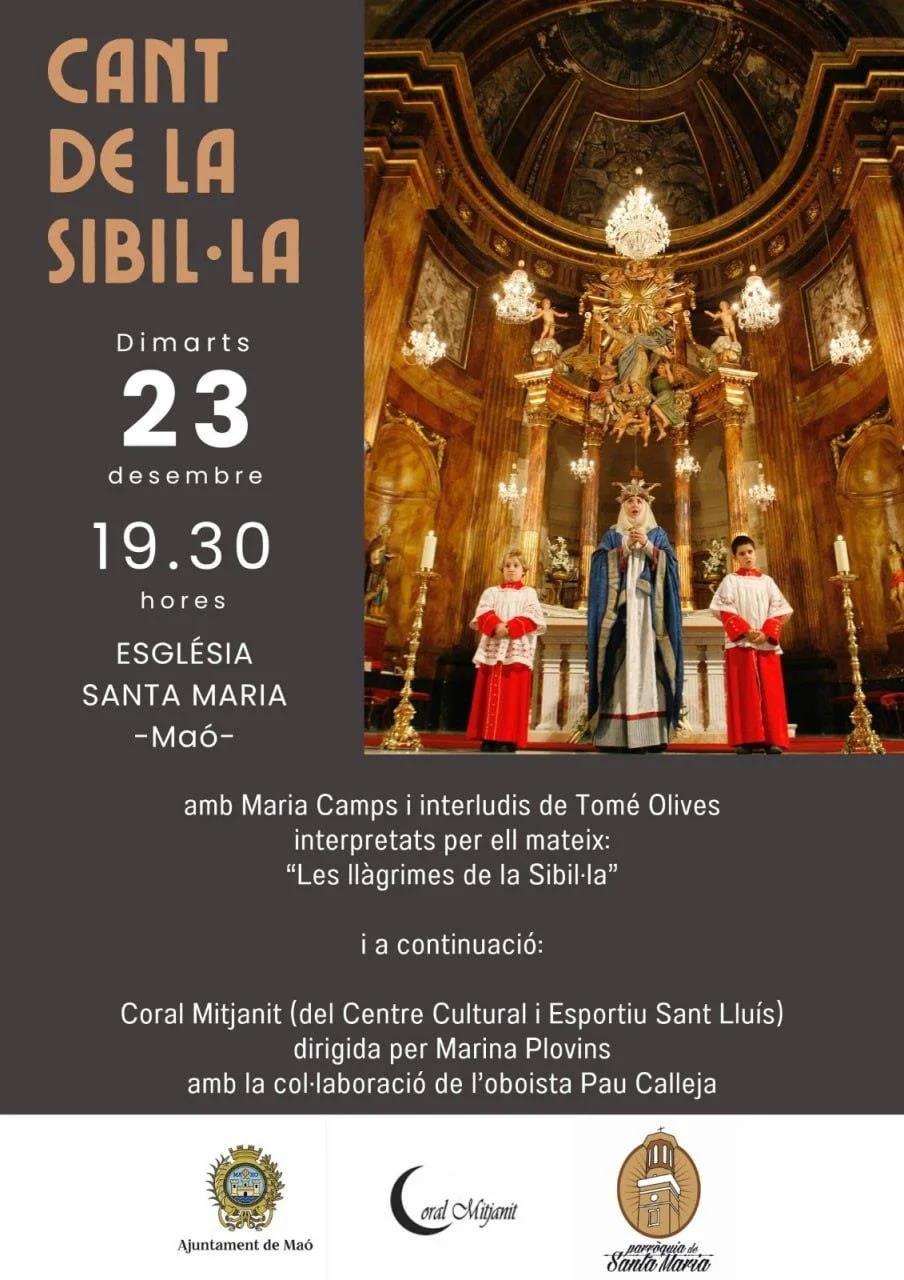 El Canto de la Sibila con Maria Camps y Tomé Olives en Santa Maria de Maó