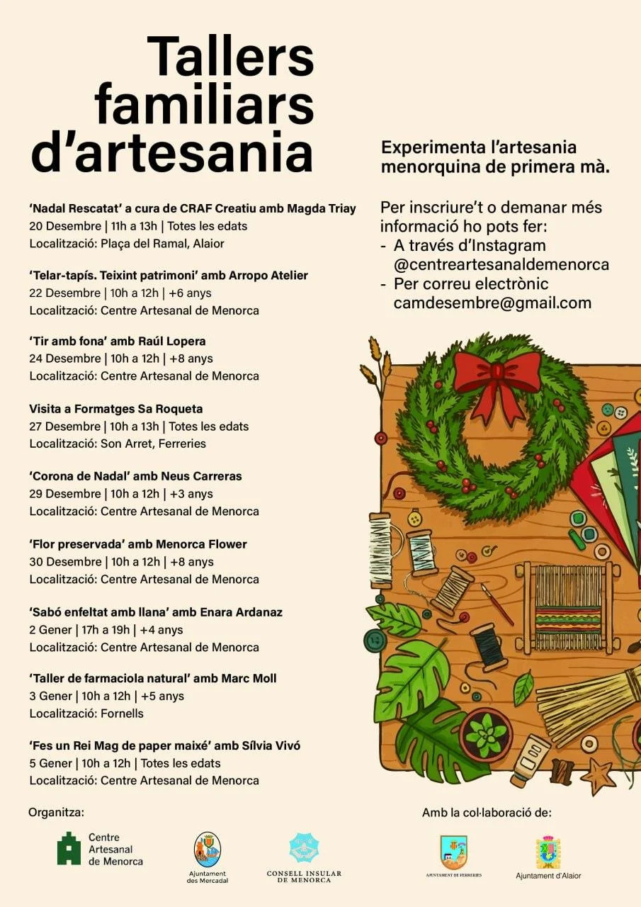 Talleres familiares de artesanía para Navidad