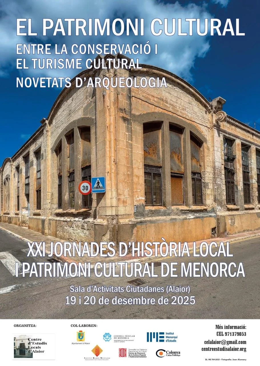 XXI Jornadas de Historia Local y Patrimonio Cultural de Menorca