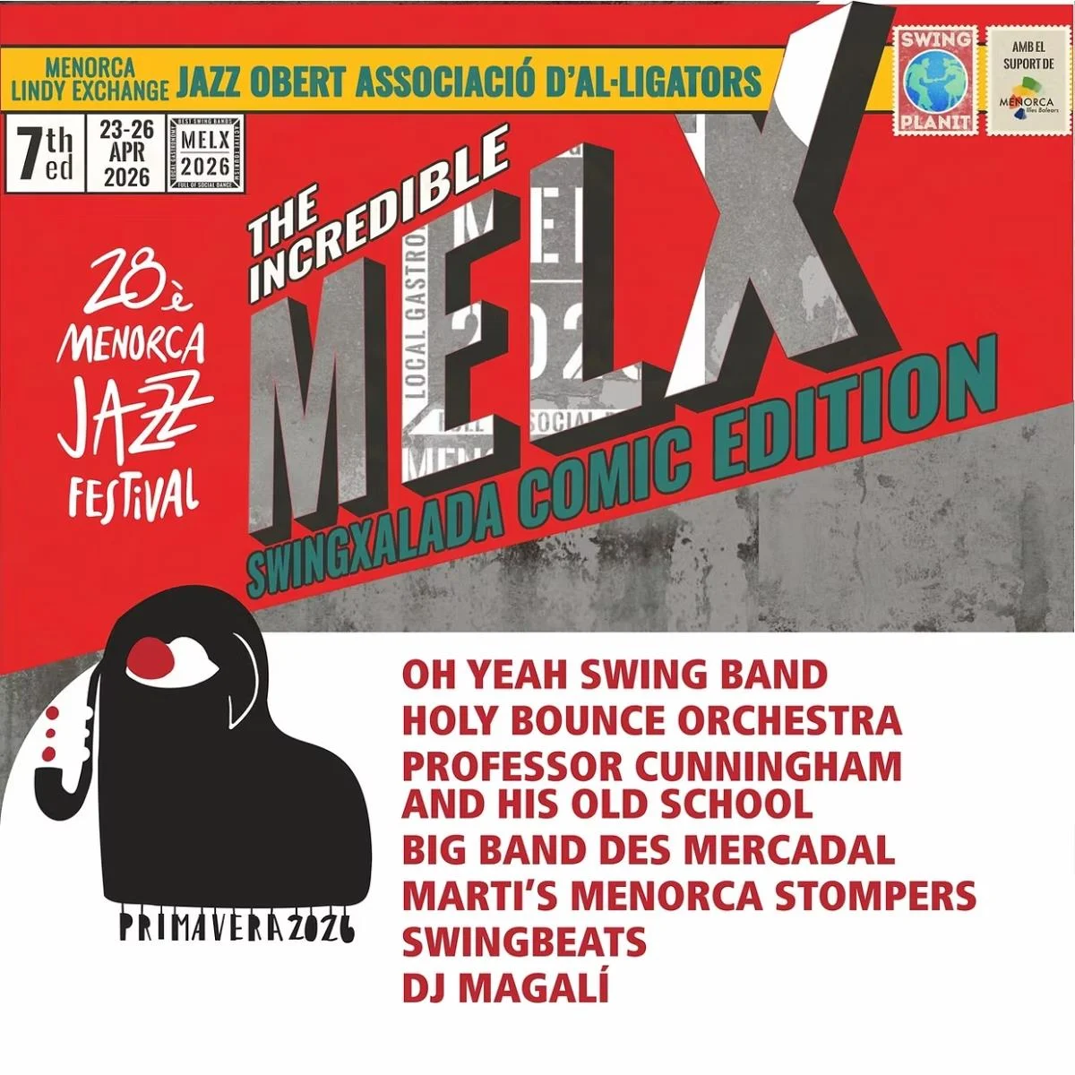 Menorca Lindy Exchange 2026 – Còmic Edition: Swing, baile y un homenaje a Marino Benejam