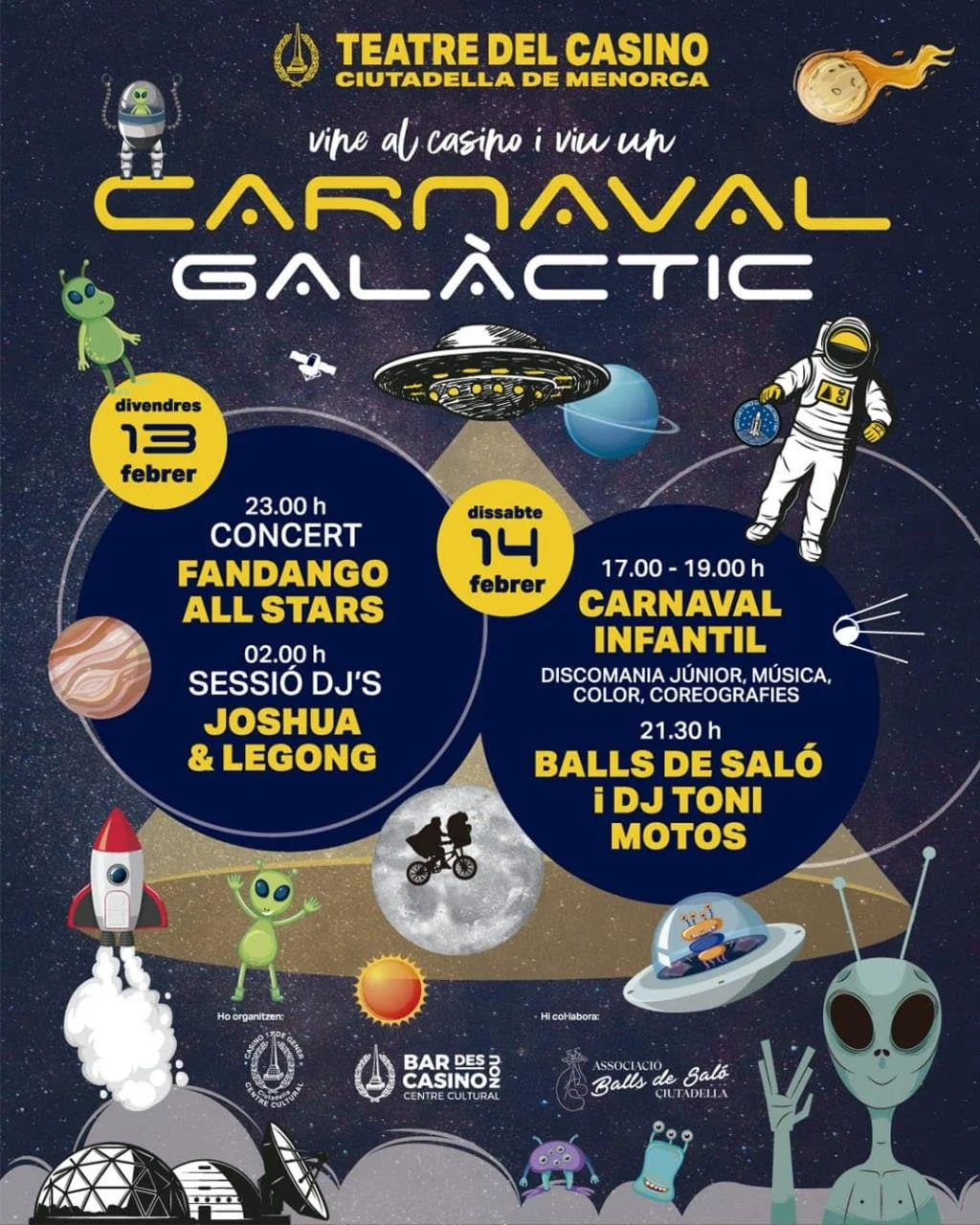 Carnaval Galáctico en el Teatre del Casino: Música, baile y diversión para todas las edades