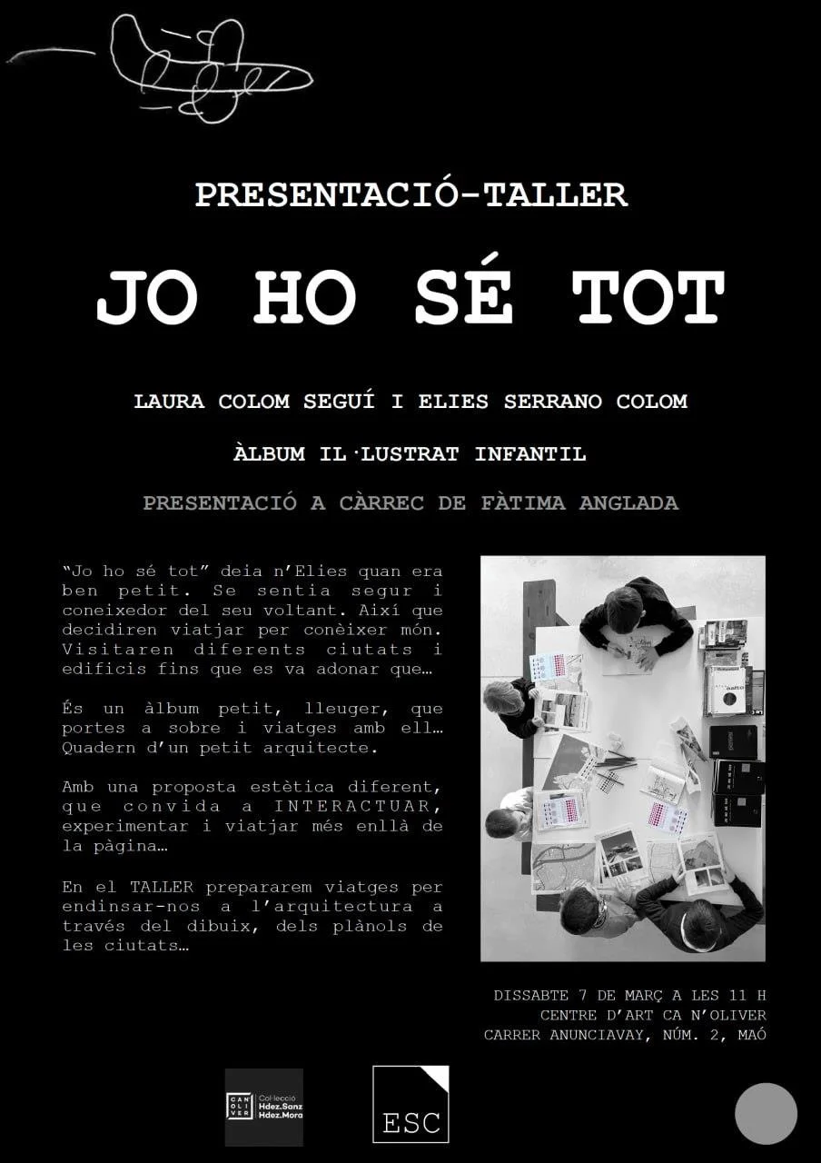 Presentación y taller infantil "Jo ho sé tot" en Ca n’Oliver