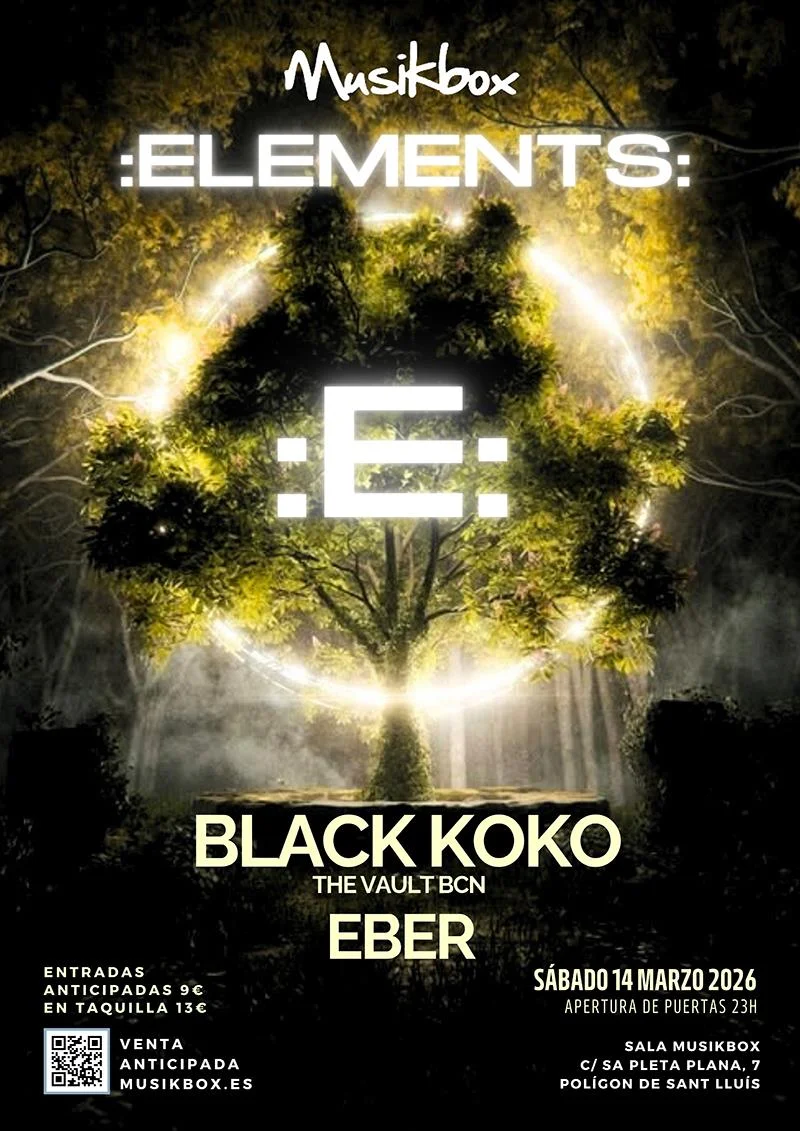 La escena techno de :ELEMENTS: vuelve a la Sala Musikbox con Black Koko