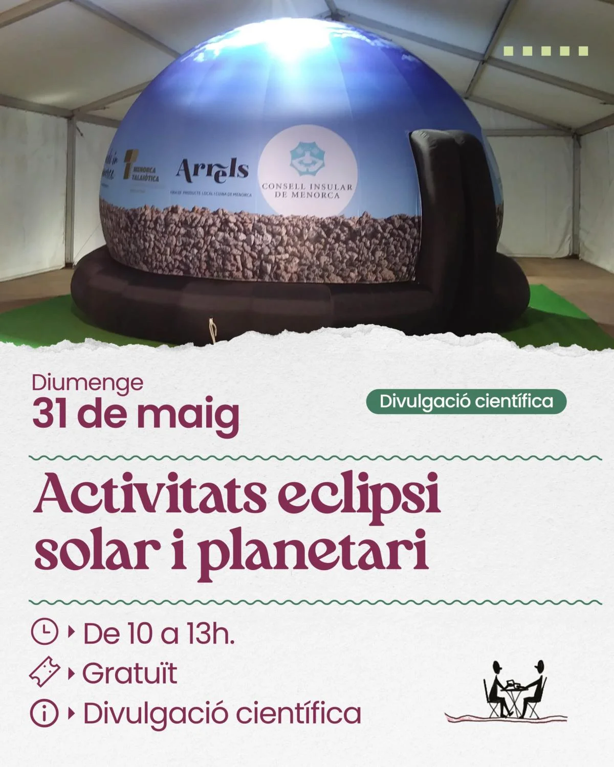 Descubre el universo: Planetario móvil y observación solar en Sant Lluís