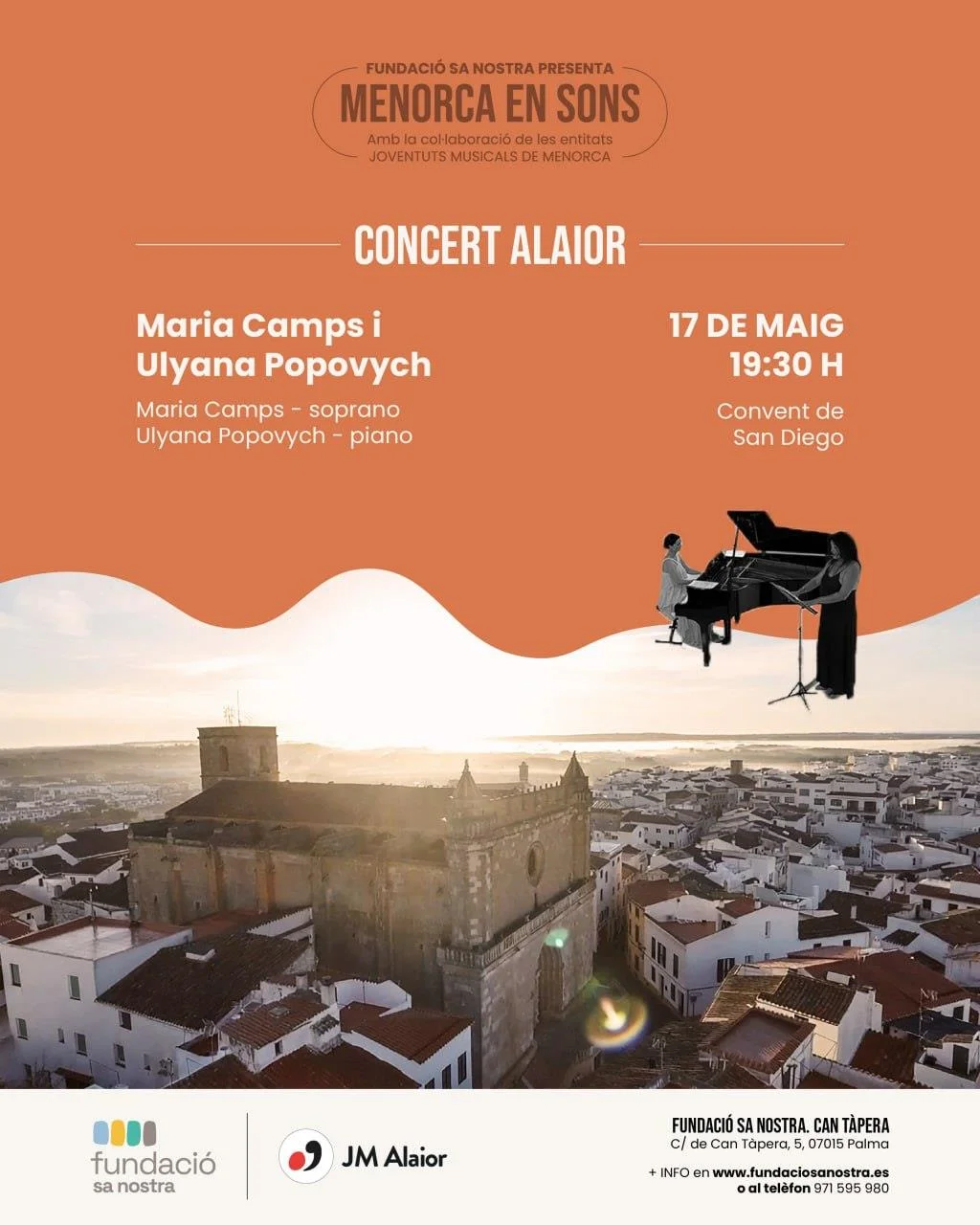 Maria Camps y Ulyana Popovych: Recital lírico en el Convent de San Diego