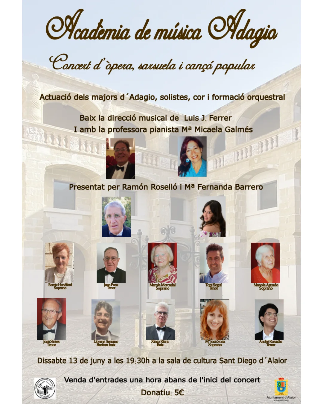 Concierto de ópera, zarzuela y canciones populares