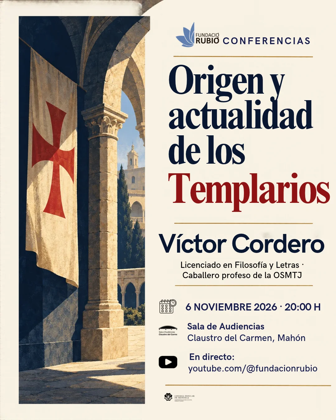 Conferència Origen y actualidad de los Templarios. Víctor Cordero