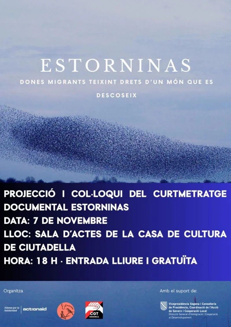 Projecció i col·loqui curtmetratge Estorninas