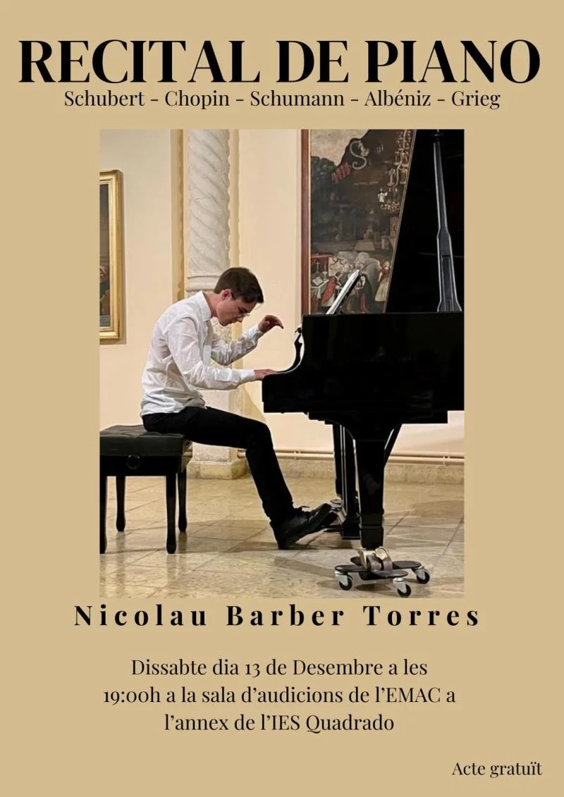 Recital de piano de Nicolau Barber