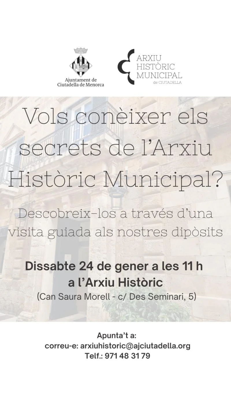 Vols conèixer els secrets de l''Arxiu Històric Municipal?