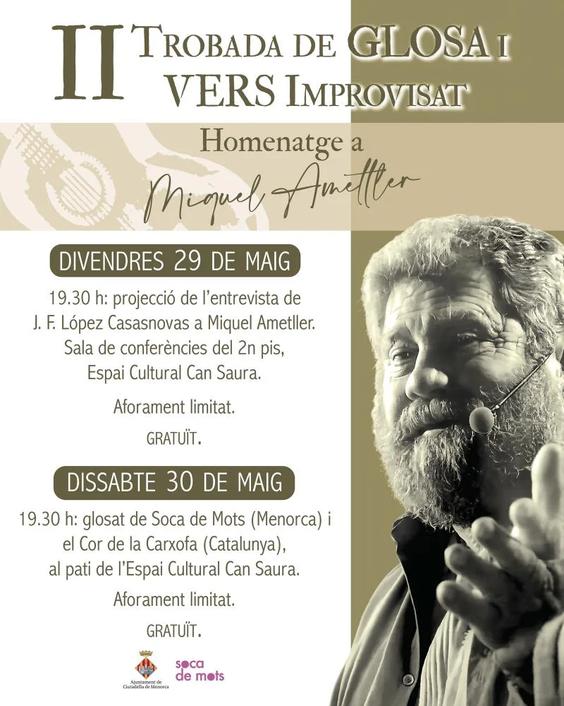 Encuentro de Glosa y Verso Improvisado: Homenaje a Miquel Ametller