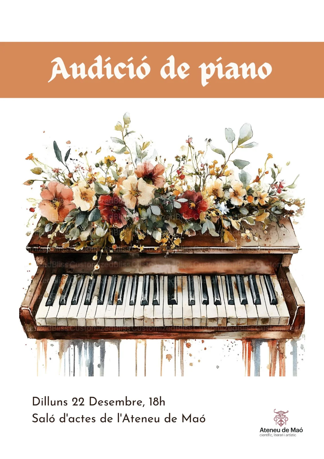 AUDICIÓ de PIANO. Alumnes de l’aula de música.