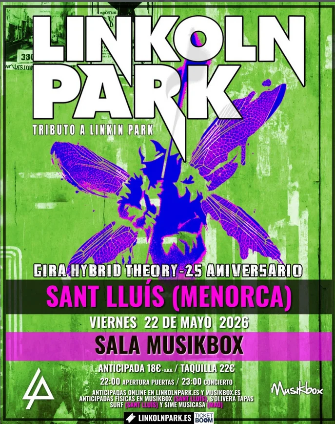 LINKOLN PARK EN MENORCA – GIRA 25 ANIVERSARIO HYBRID THEORY