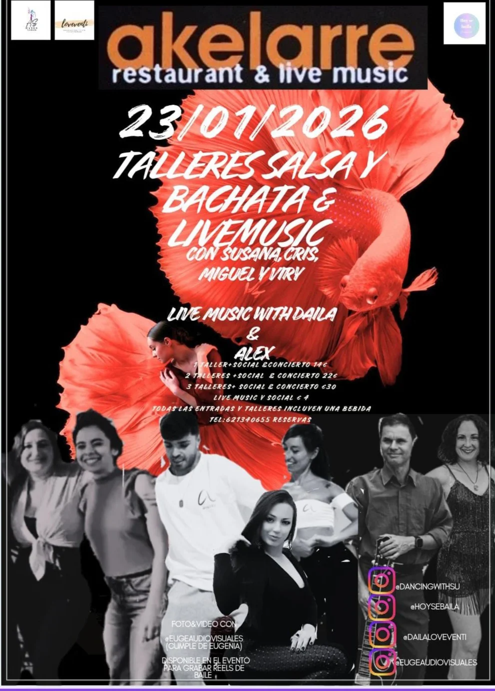 TALLERES SALSA BACHATA LIVE MUSIC