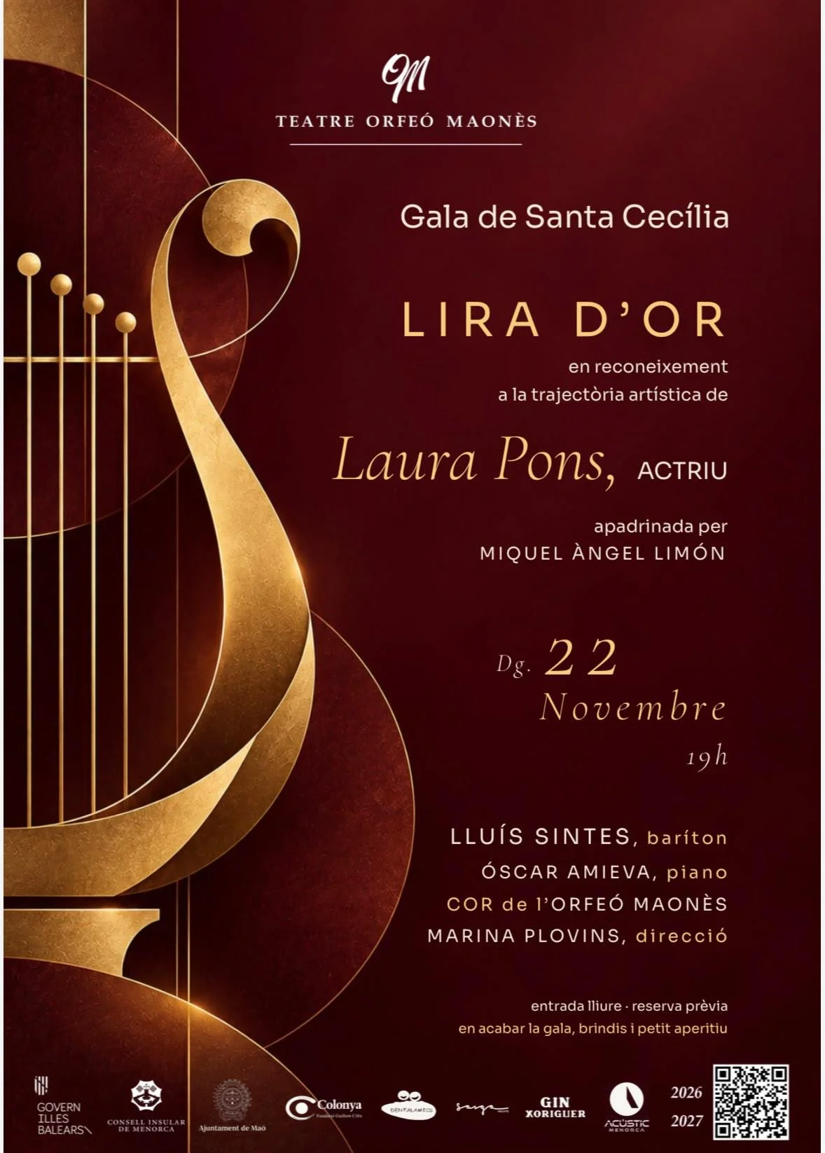 Gala de Santa Cecilia - Lira d´or a Laura Pons